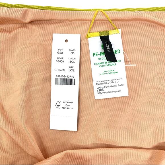 J. Crew Ribbed High-Rise Cheeky Bikini Bottom Lime Green Women's XXL BE808 $59 - Picture 6 of 10